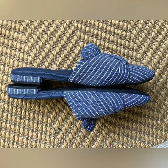 Birdies Striped Blue Mules - Picture 5 of 6